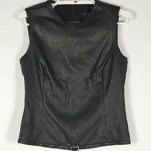 New The Limited Sz XS Vest Stretch Faux Leather